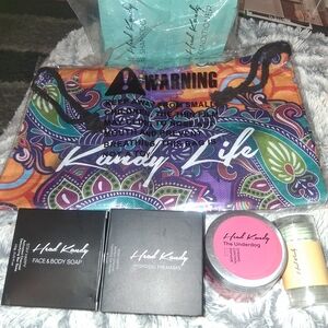 Handy Life Multicolor Paisley Tote Bag with Head Kandy Skincare Set